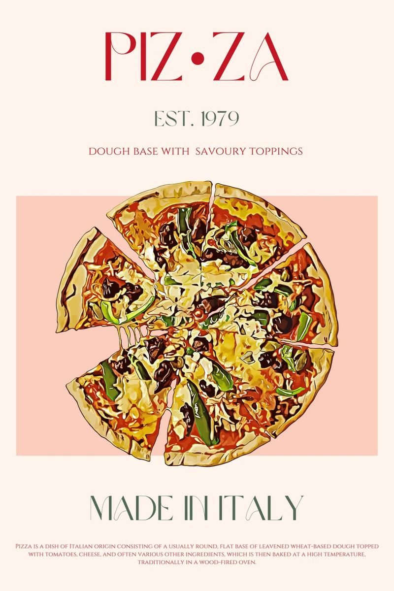 Pizza Print poster de KOKRPrints
