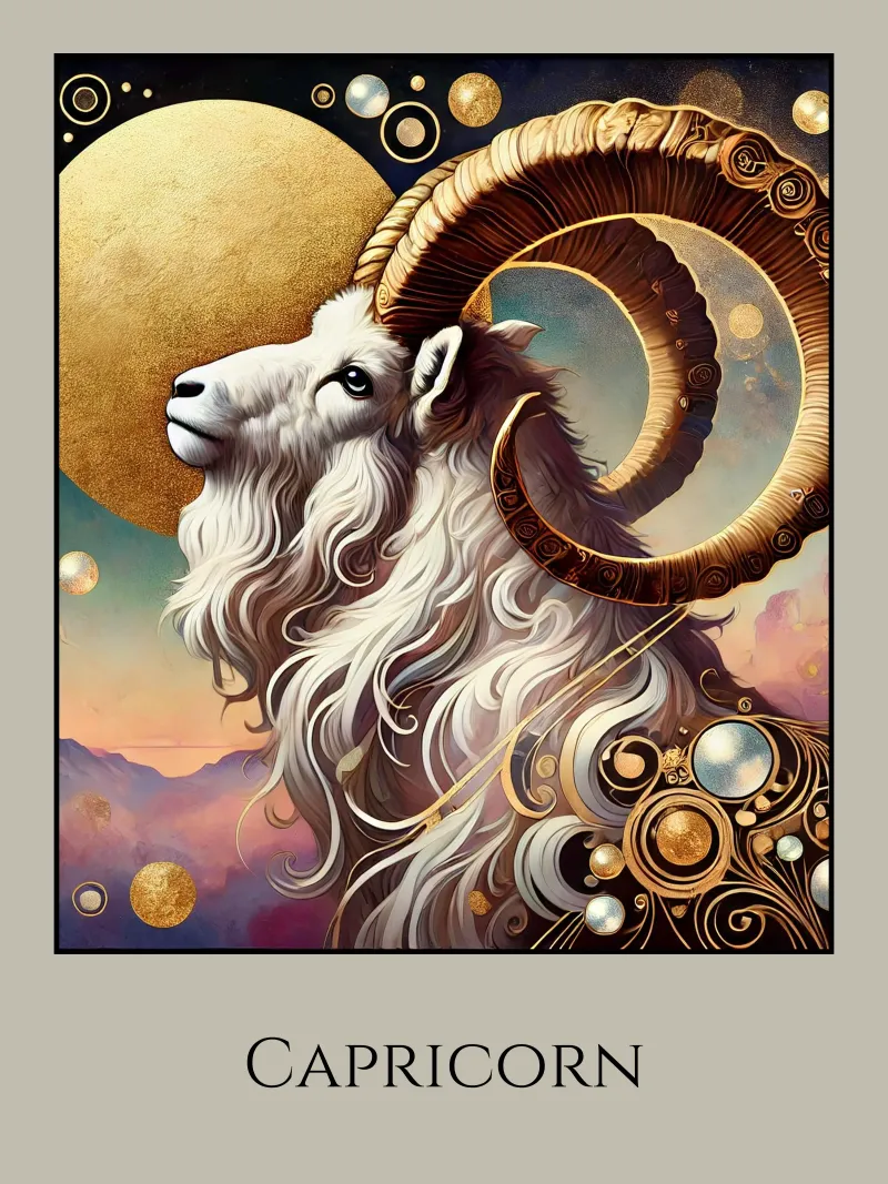 Sternzeichen Steinbock Hahnemühle von Art-Nouveau-Dsg