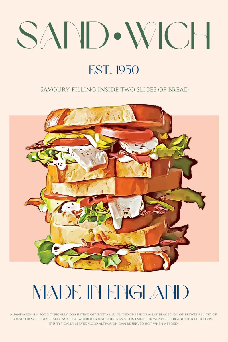Sandwich print canvas met Baklijst van KOKRPrints