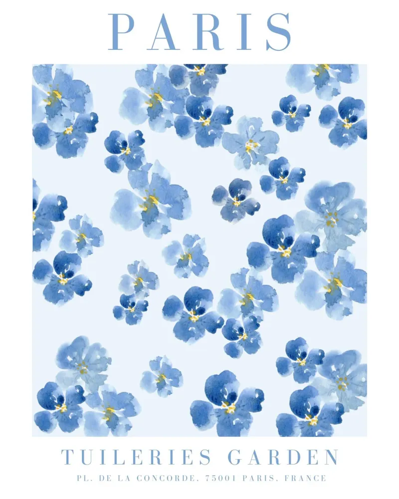 Bloemen Poster, Hortensia Bloem Muurkunst, Botanische Print canvas met Baklijst van ArtHaus