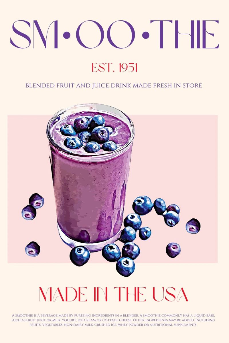 Smoothie Druck Leinwand von KOKRPrints