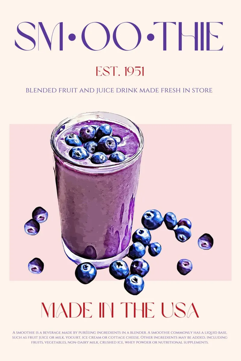 Smoothie Print canvas by KOKRPrints