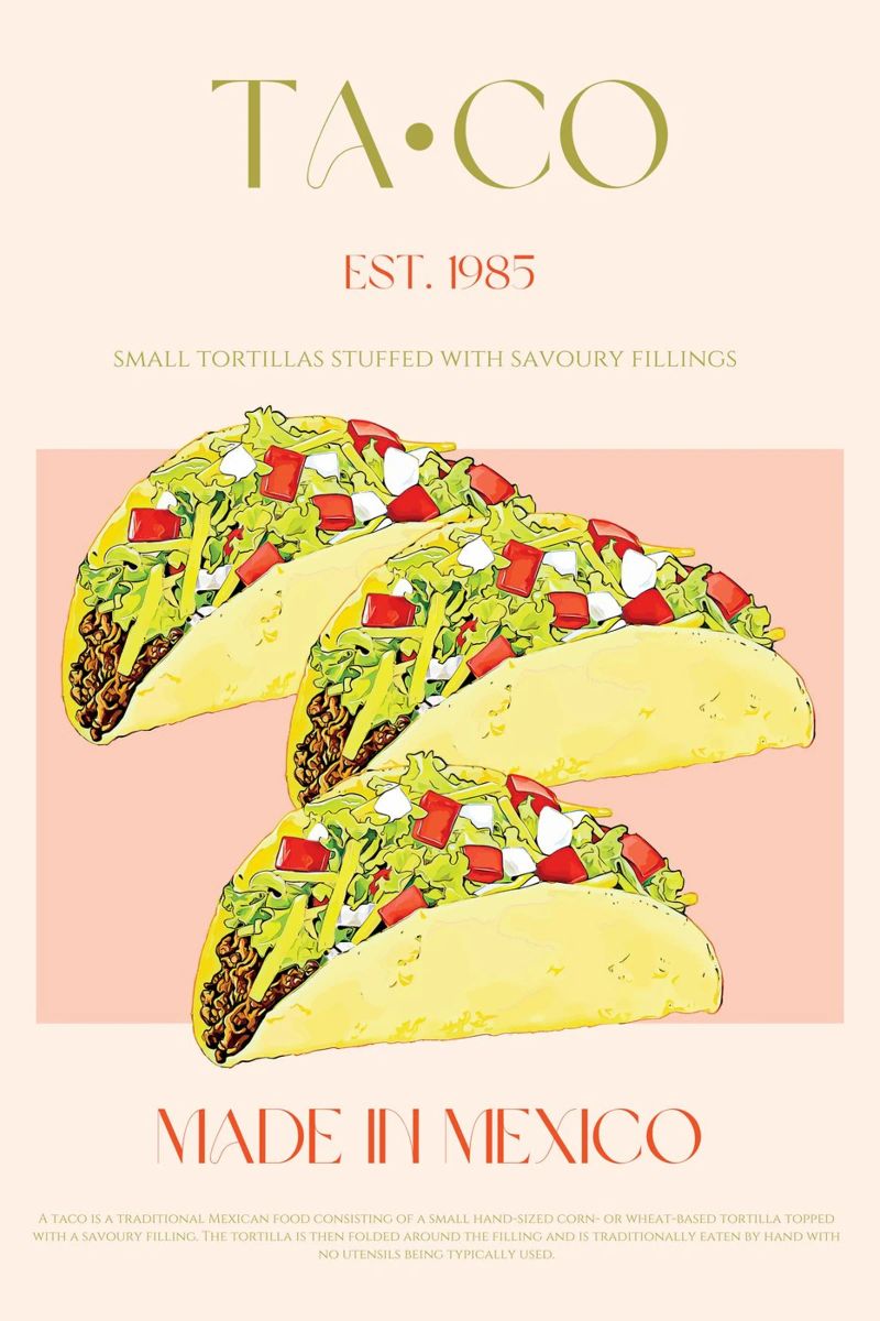 Taco Print tela da KOKRPrints