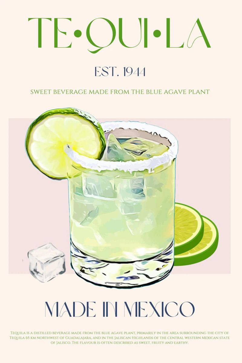 Tequila Print tela da KOKRPrints