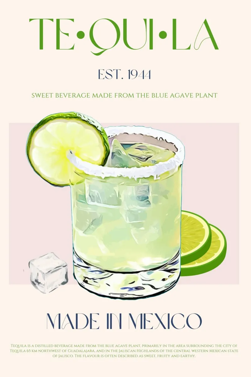 Tequila afdrukken acryl van KOKRPrints