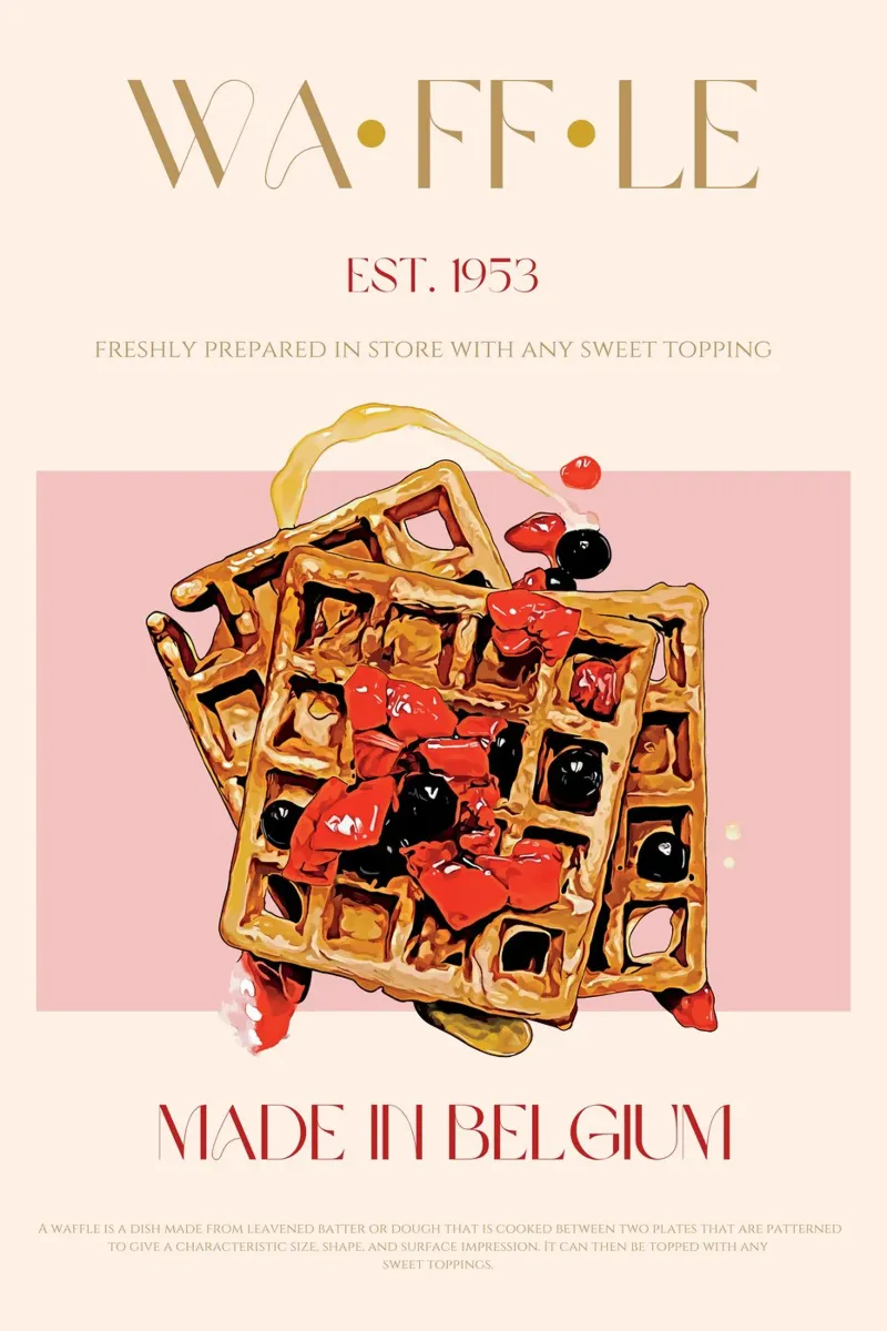 Waffle Print canvas by KOKRPrints