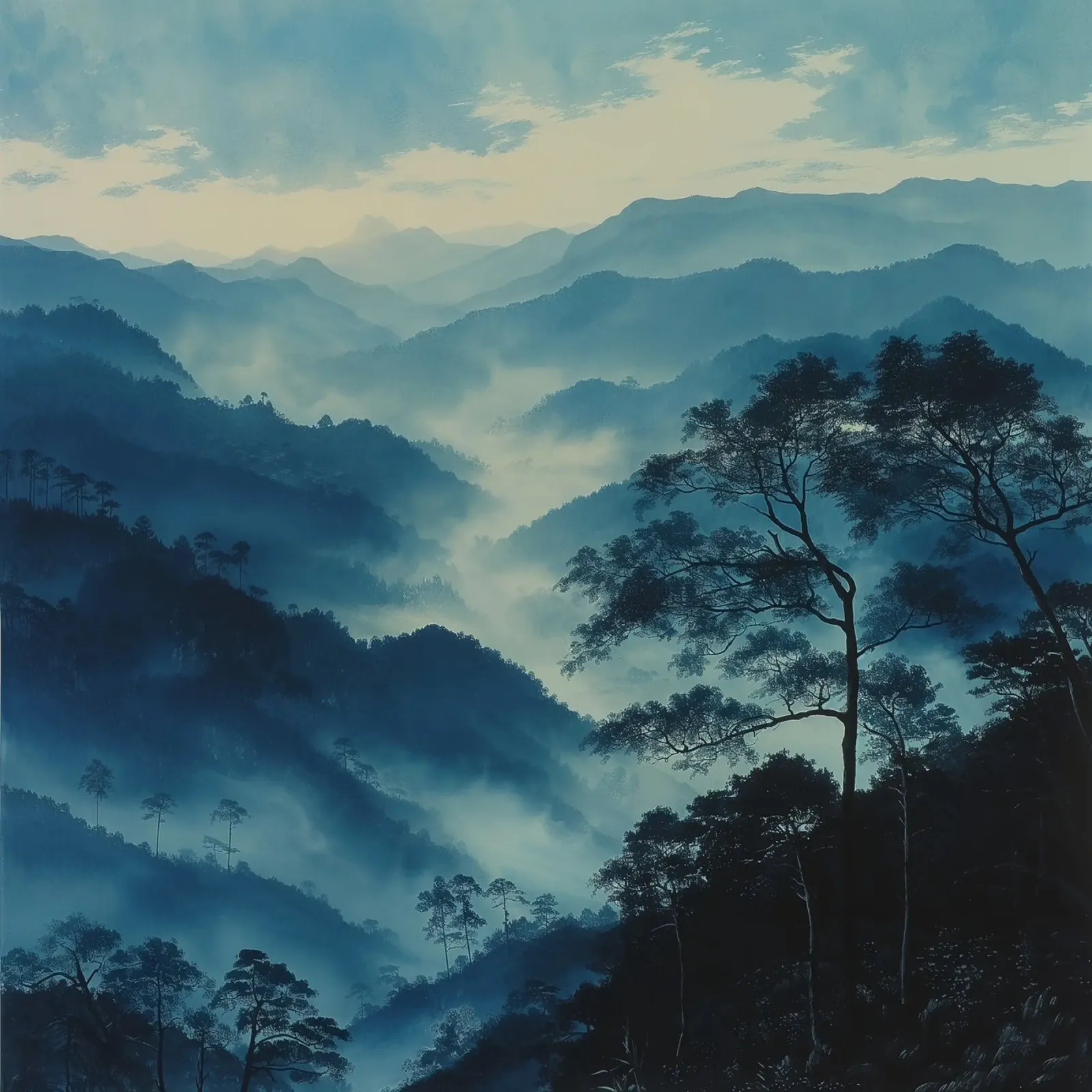 Mist emerge 4 - teal, icon pellicola backlit da The Quiet Senju