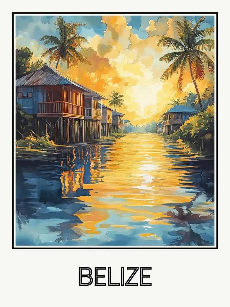 Belize poster da Frame the World