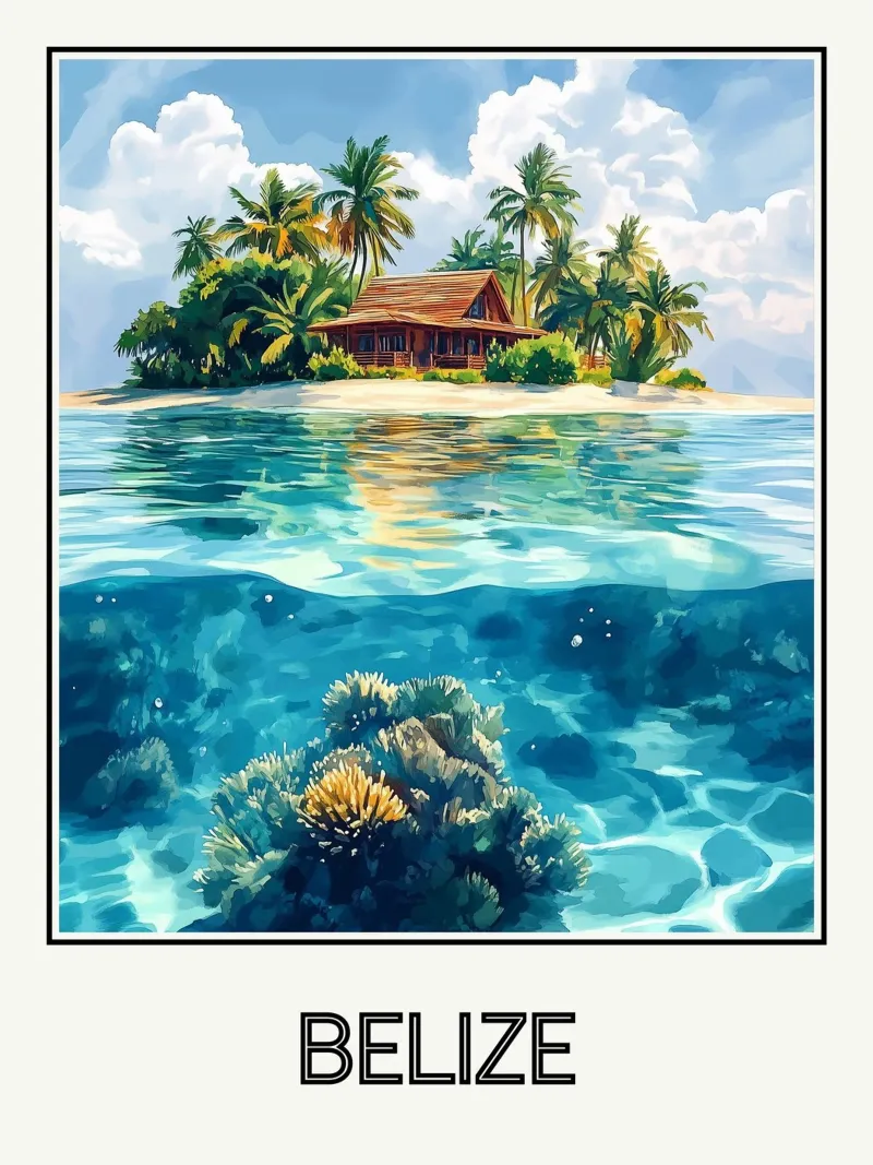 Belize poster da Frame the World