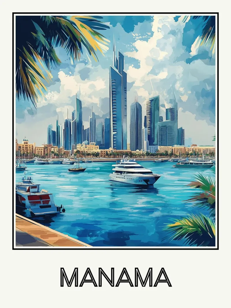 Manama tela con Cornice a cassetta da Frame the World