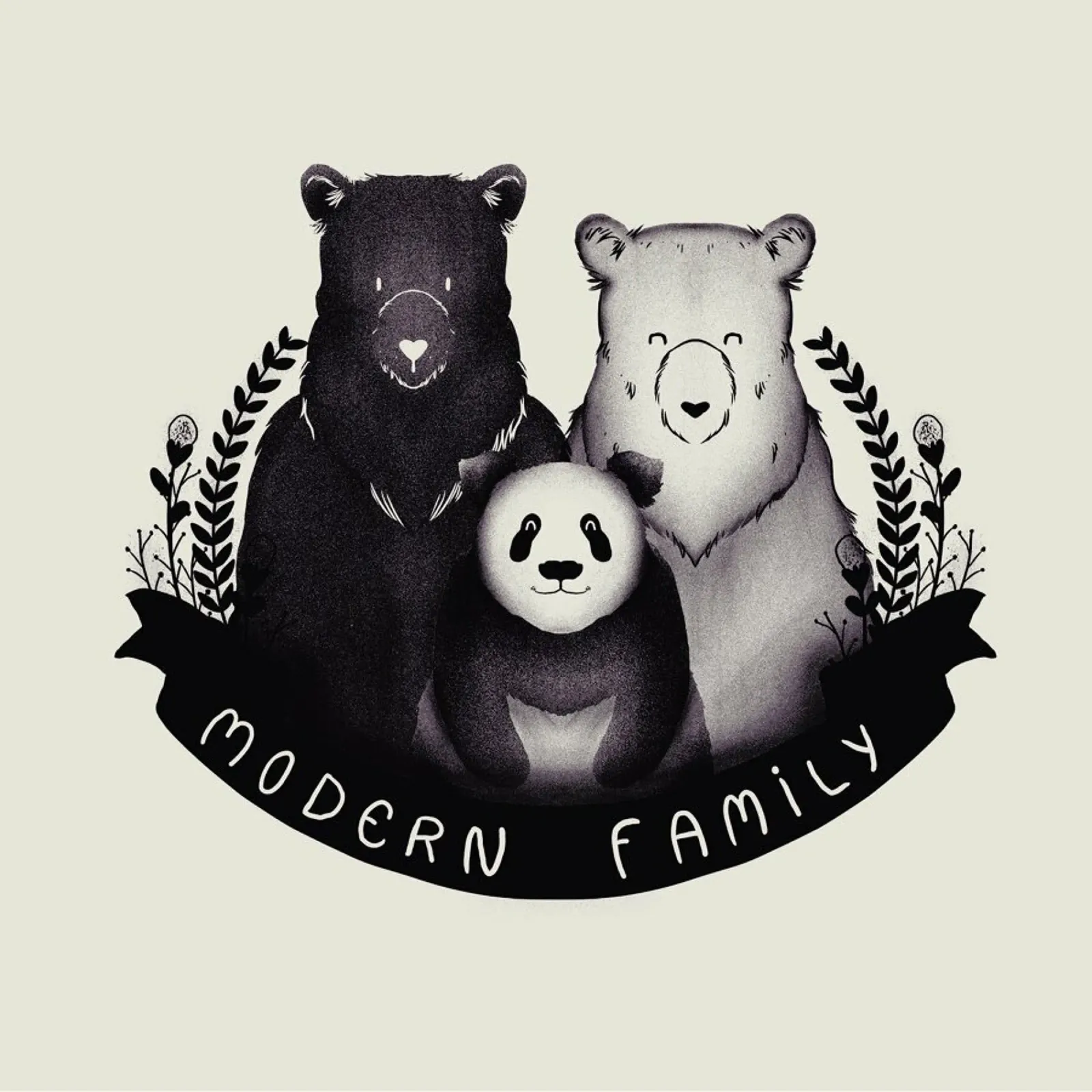Modern family canvas with Floater frame by Tobe Fonseca