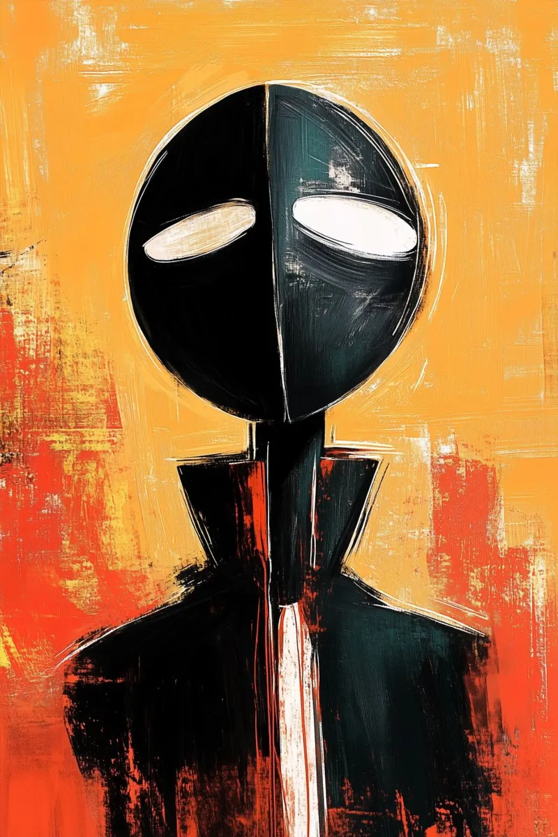 Lo sguardo silenzioso poster con telaio in legno da melipo-art