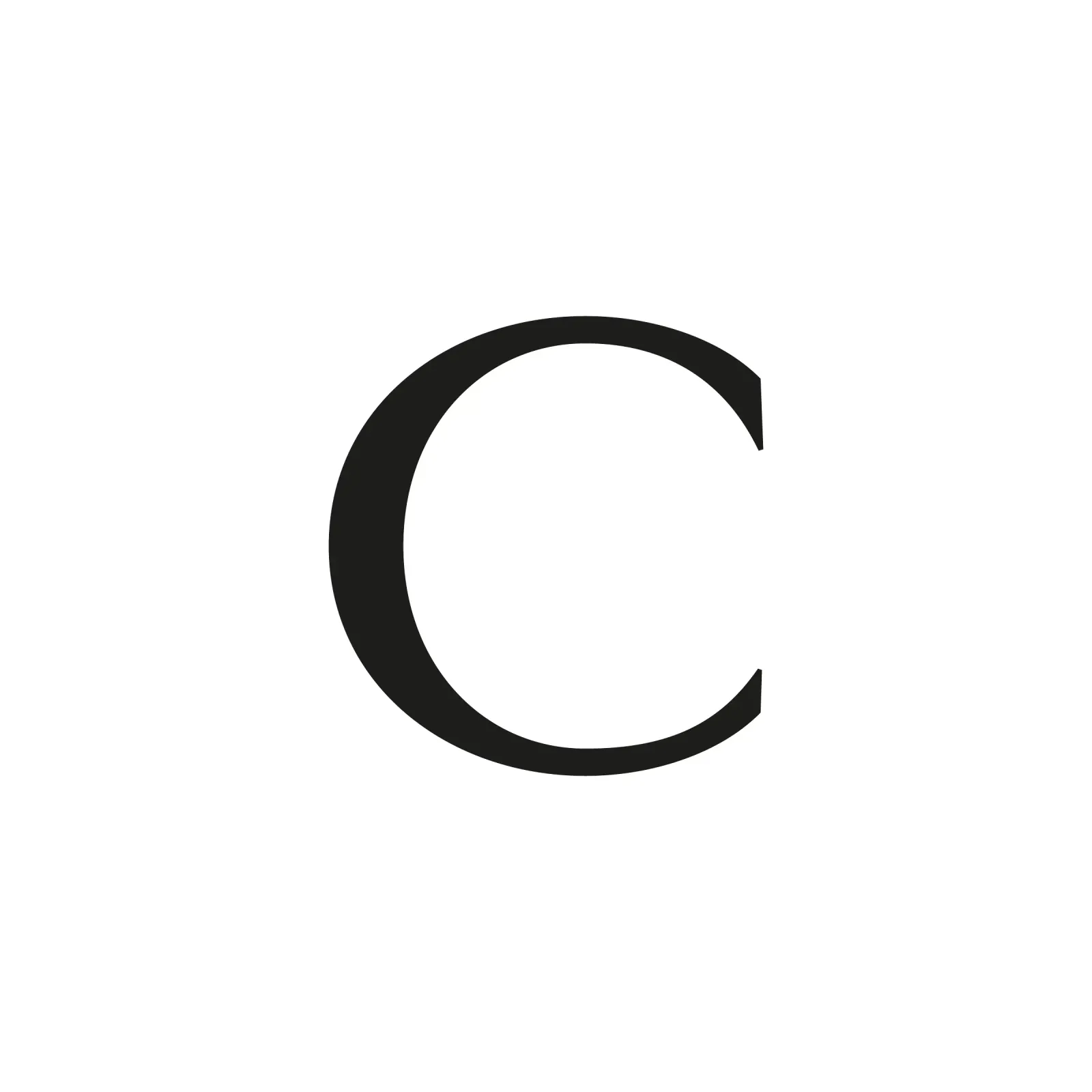 Letter C alu-dibond by Katja Stehle Design