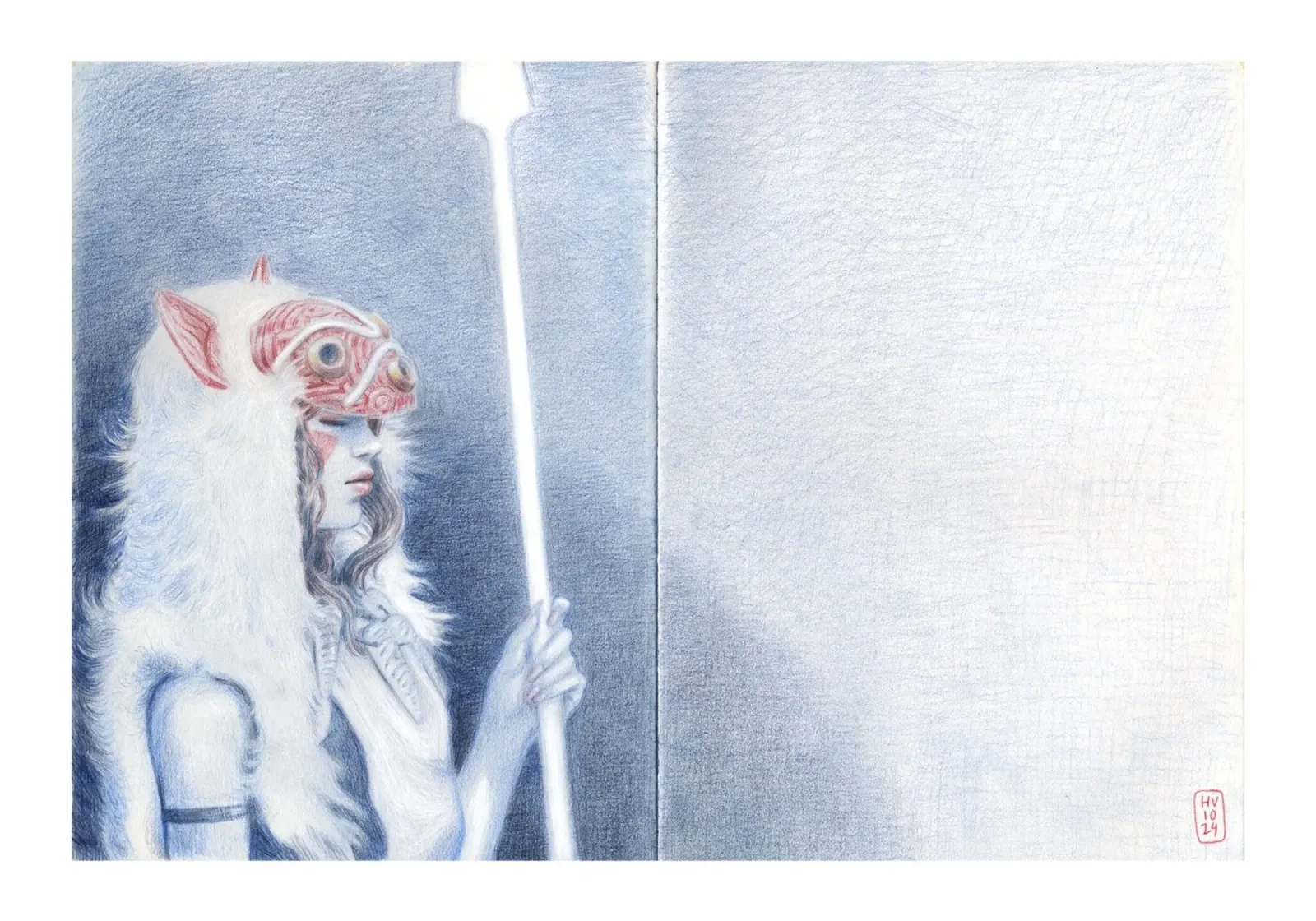 Blue San poster con telaio in plastica da Humphrey VIDAL