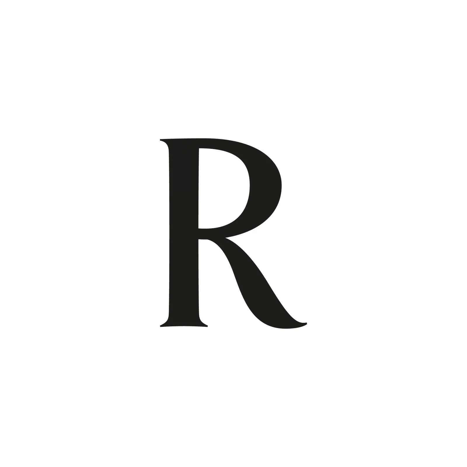 Lettera R pellicola backlit da Katja Stehle Design
