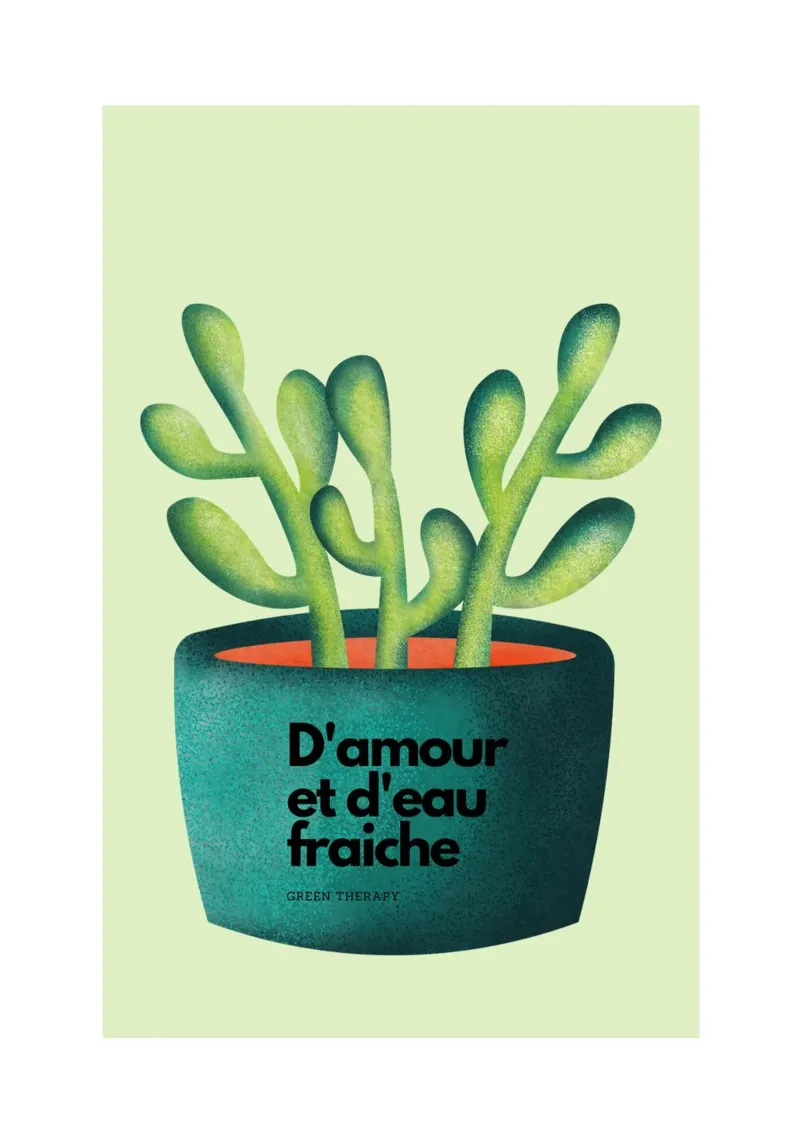 D'amour et d'eau fraiche poster con telaio in plastica da Idées & Création