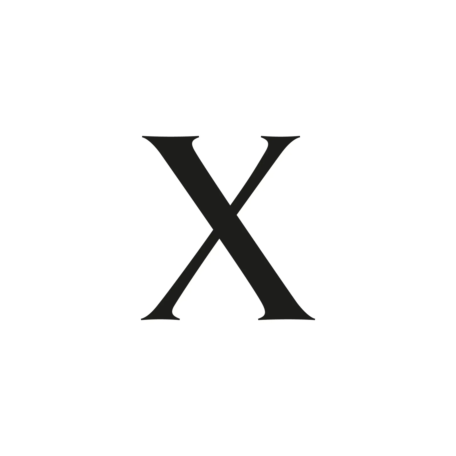 Lettera X poster con telaio in alluminio da Katja Stehle Design