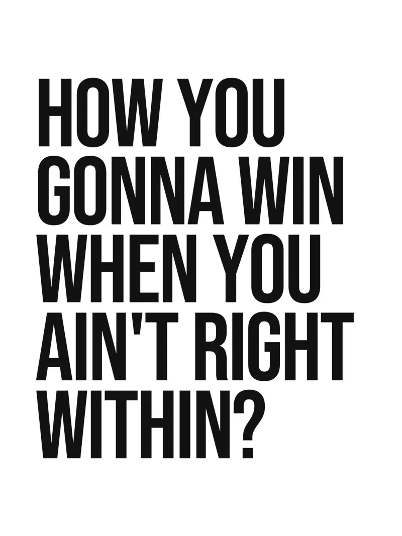 How You Gonna Win quote pellicola backlit da Paigaam Studio