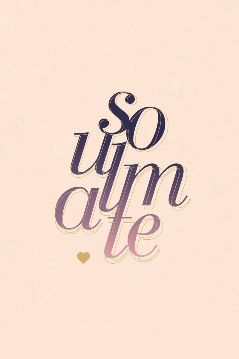 Soulmate Typography - Pink poster con telaio in alluminio da KHouse Studio