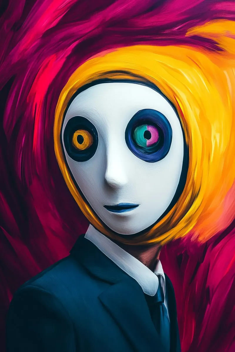 Masquerade of distorted perception hahnemühle by melipo-art