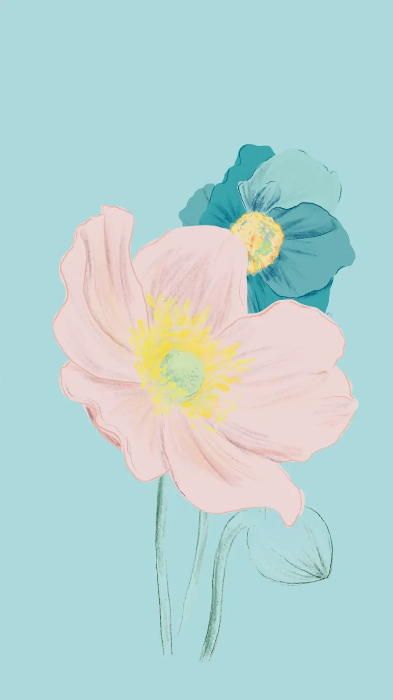 Pastel Wildflower Print for Spring Vibes poster da janine.aigner.work