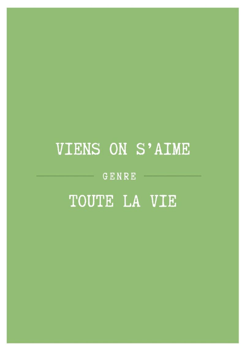 Viens on s'aime (vert) pellicola backlit da Idées & Création