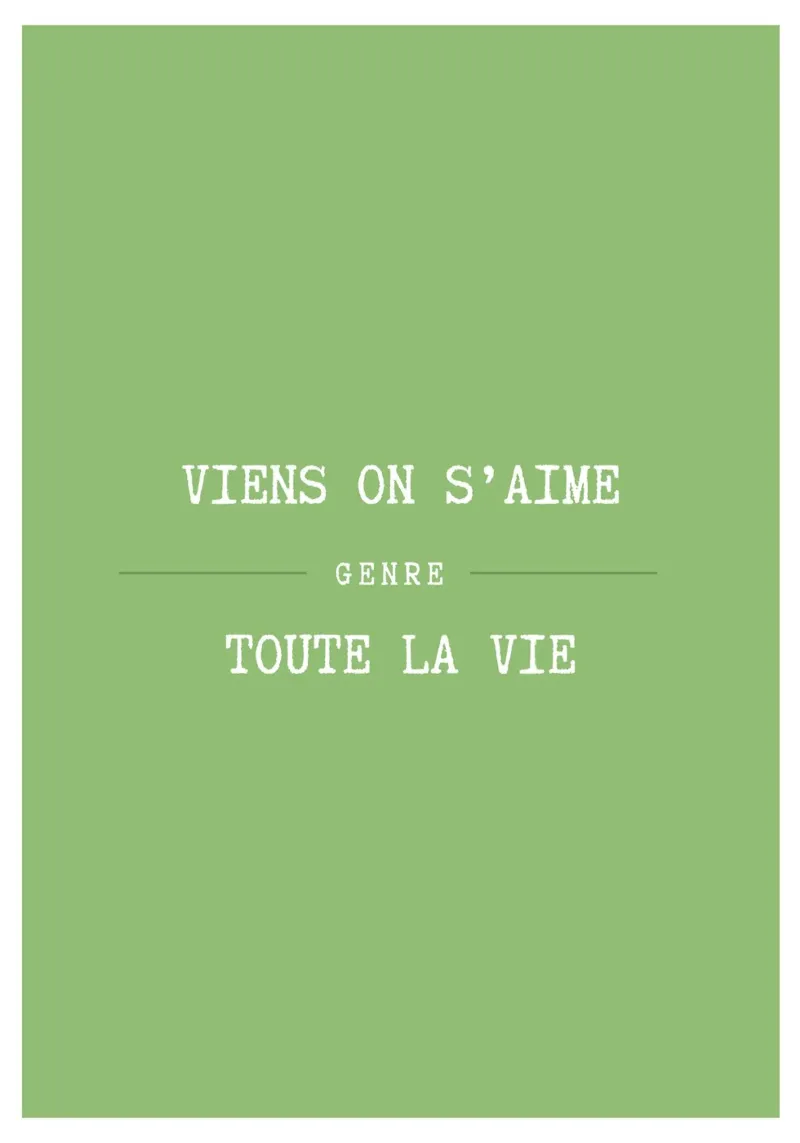 Viens on s'aime (vert) alluminio dibond da Idées & Création