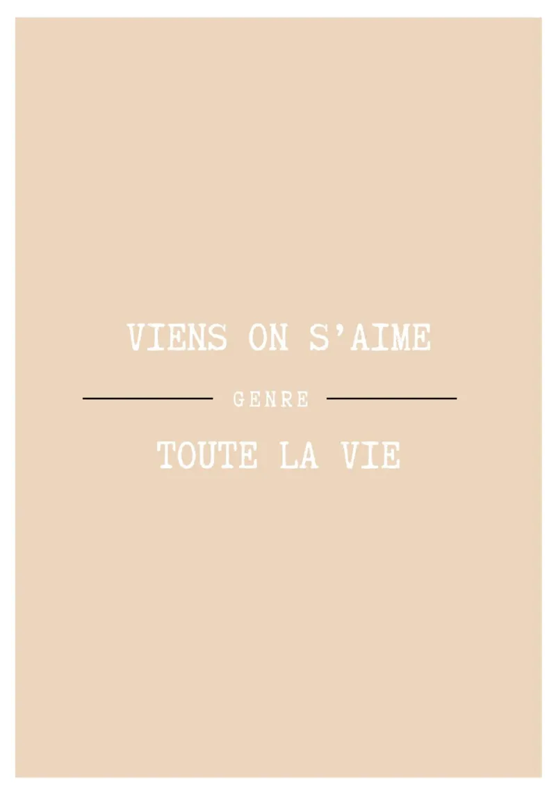 Viens on s'aime (Rose) poster by Idées & Création