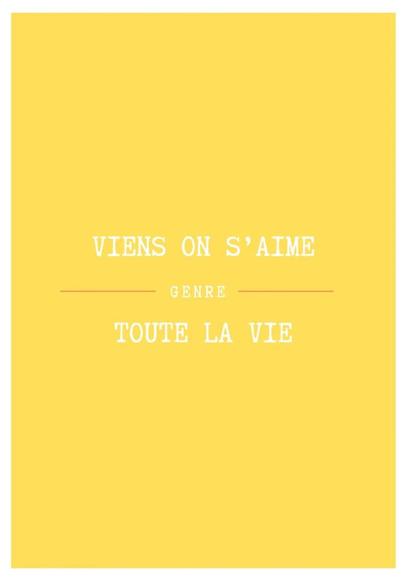 Viens on s'aime (Jaune) alluminio dibond da Idées & Création