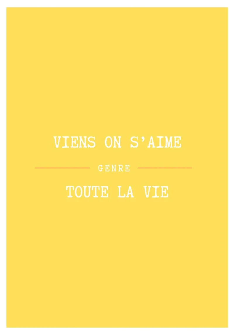 Viens on s'aime (Jaune) Acryl-Glas von Idées & Création