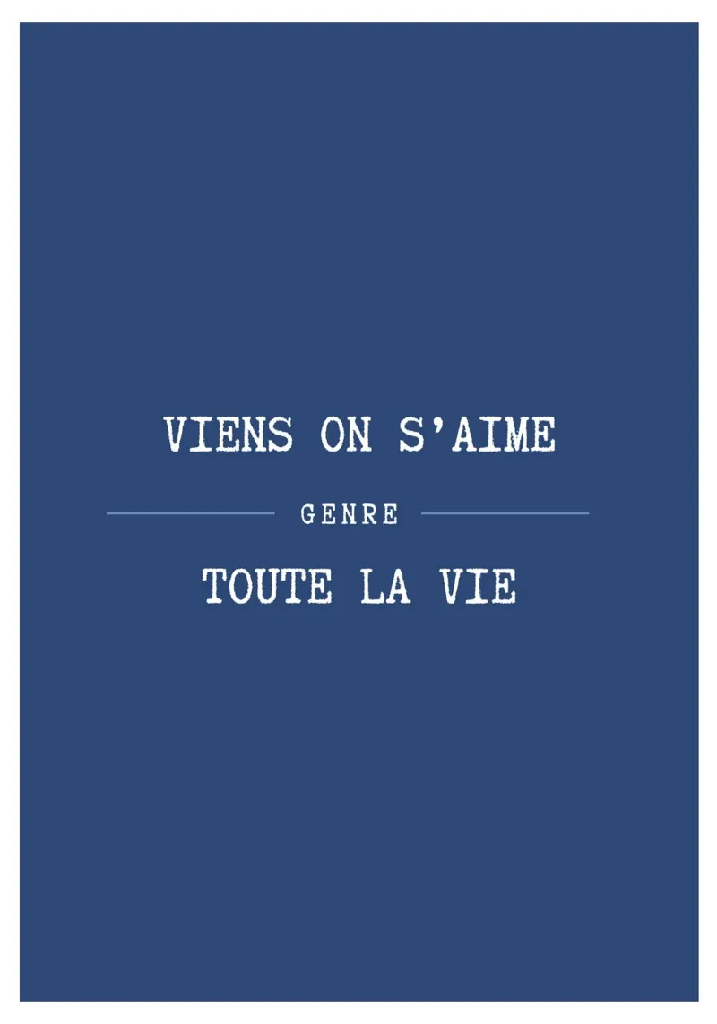 Viens on s'aime (Bleu) pellicola backlit da Idées & Création