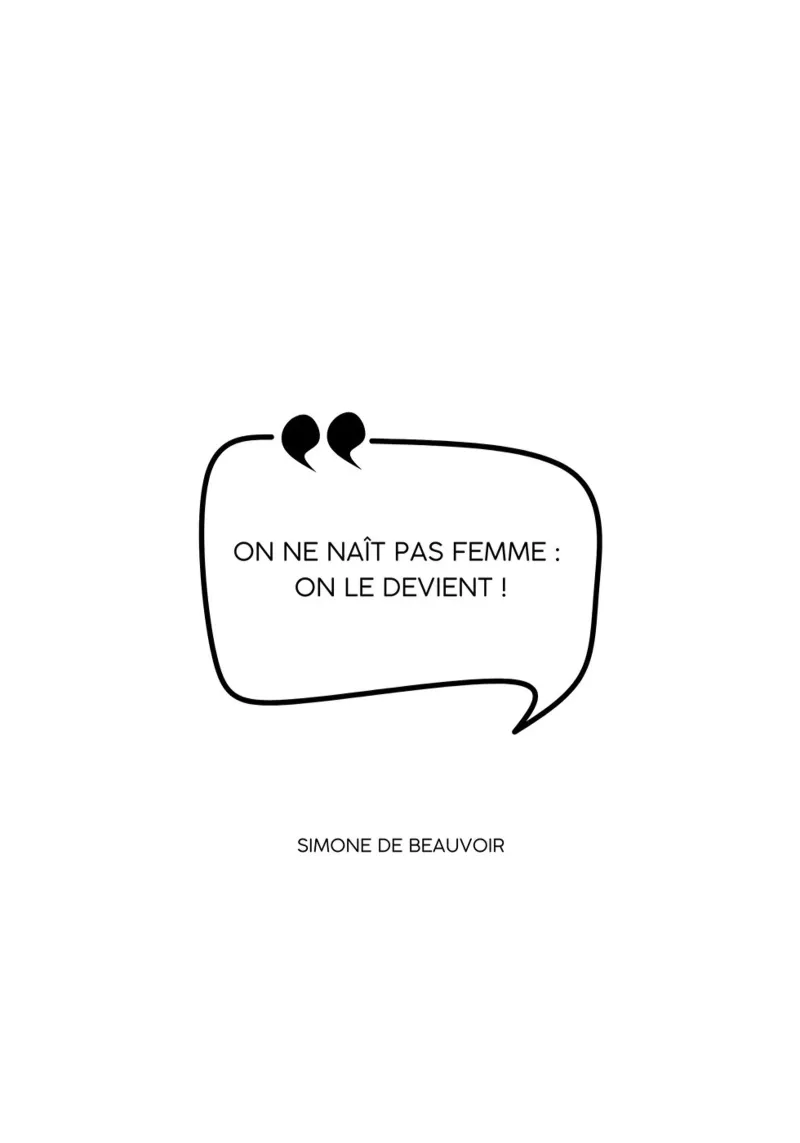 On ne nait pas femme, on le devient ! carta hahnemühle da Idées & Création