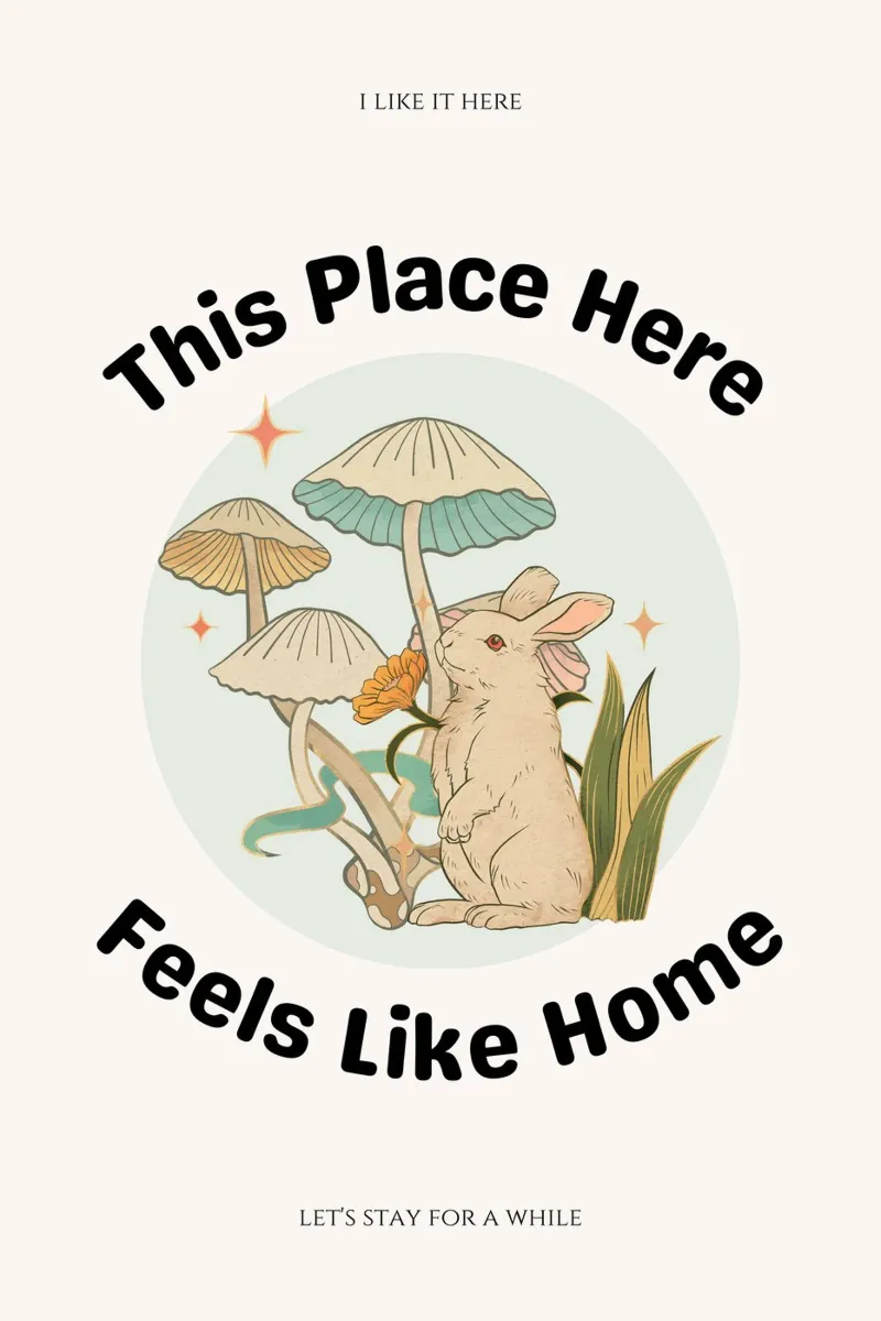 This Place Feels Like Home Print poster with wooden frame by KOKRPrints