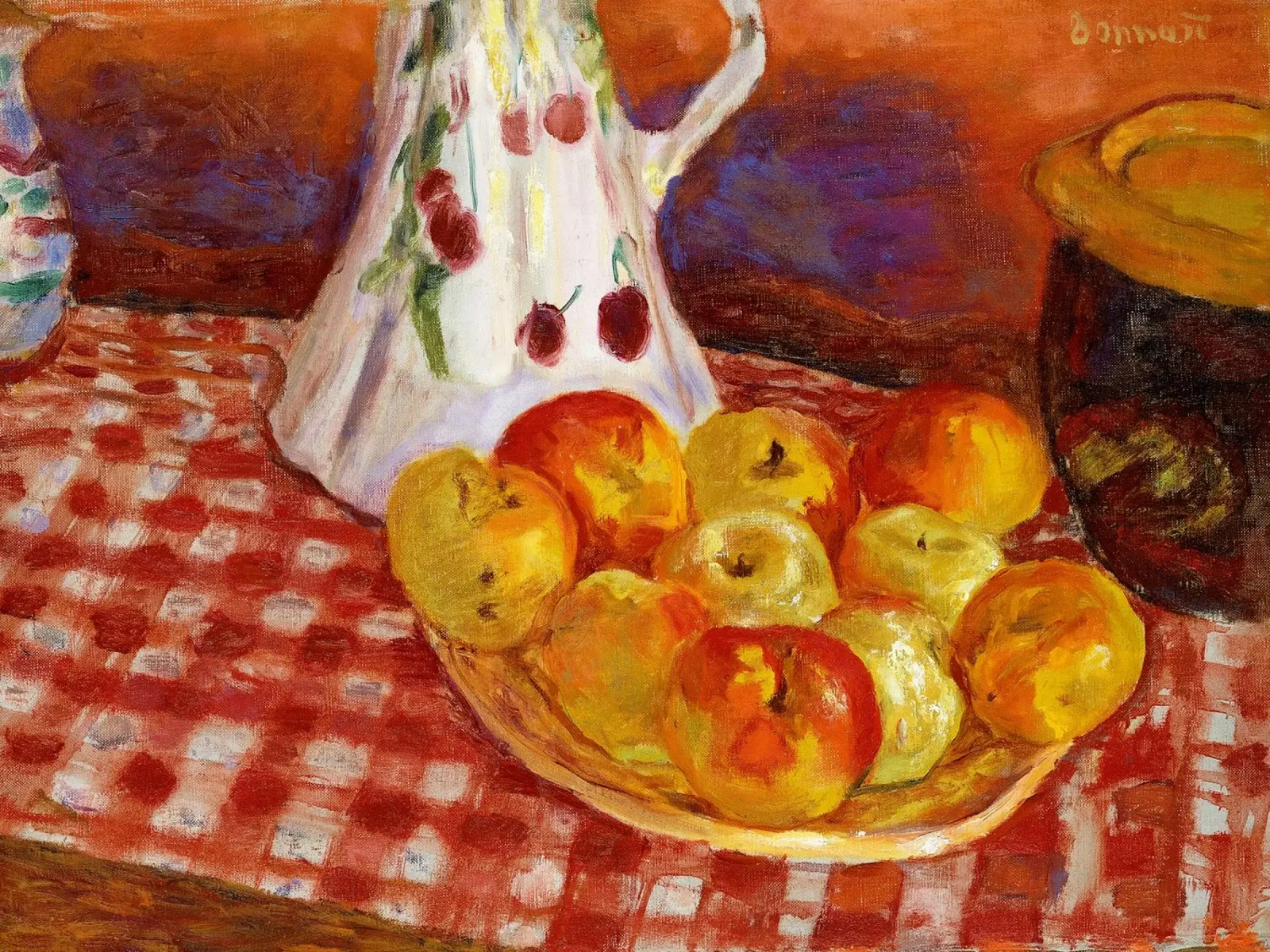 Pierre Bonnard - Mele rosse e gialle pellicola backlit da ARTOTHEK