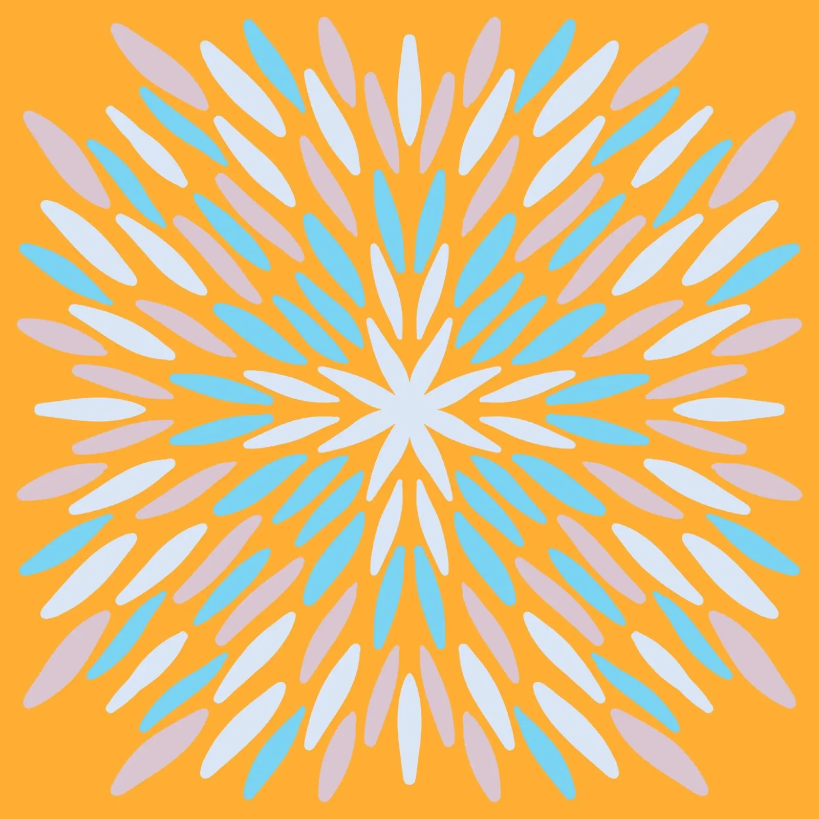 Petal burst - arancio, blu e beige pellicola backlit da Wackapacka