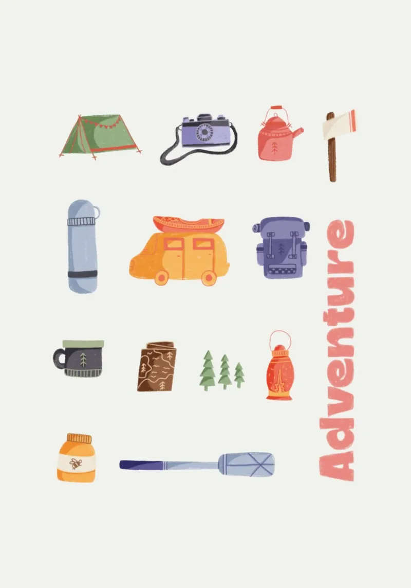 Adventure poster con telaio in alluminio da Papergreyy