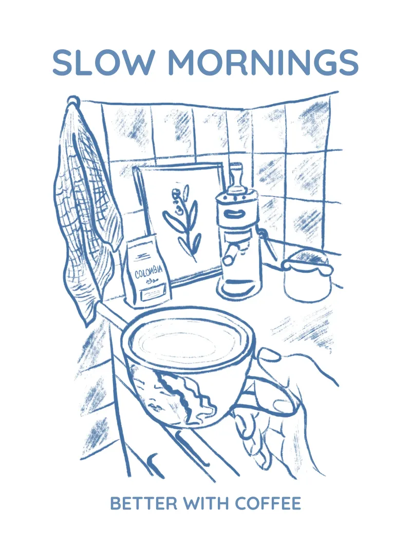 Slow Mornings better with Coffee pellicola backlit da Magnific