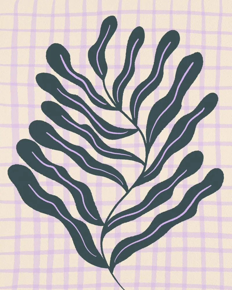 Abstract branch on a grid pattern 2 hahnemühle by Wackapacka