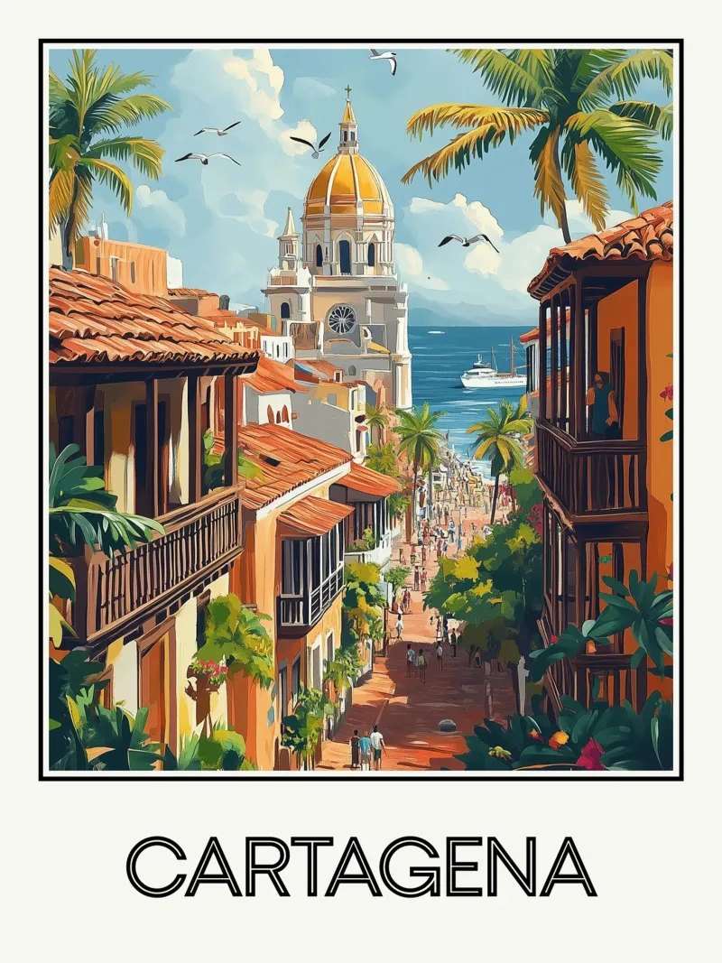 Cartagene poster con telaio in plastica da Frame the World