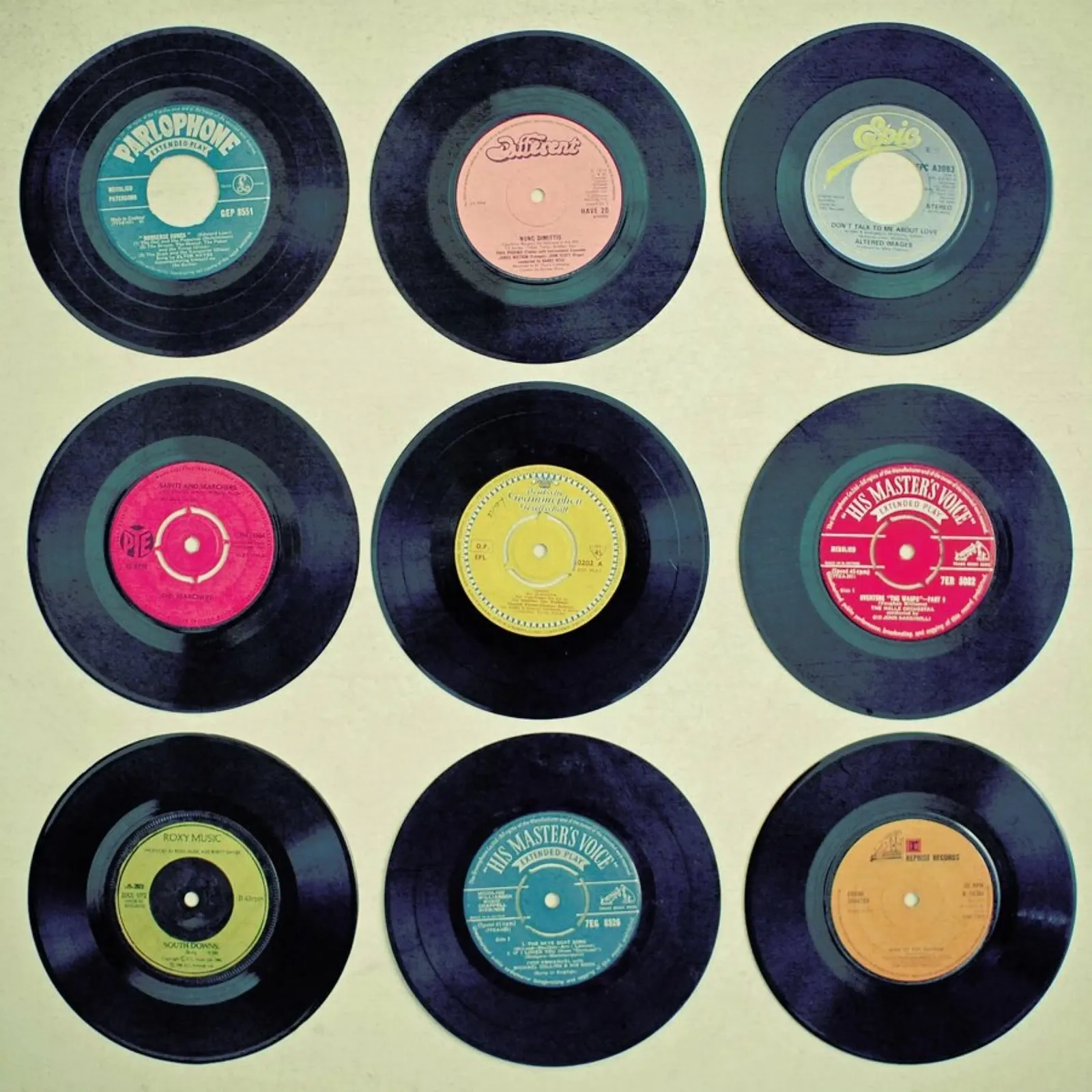 Vinyl collection poster with aluminum frame by Cassia Beck Photography