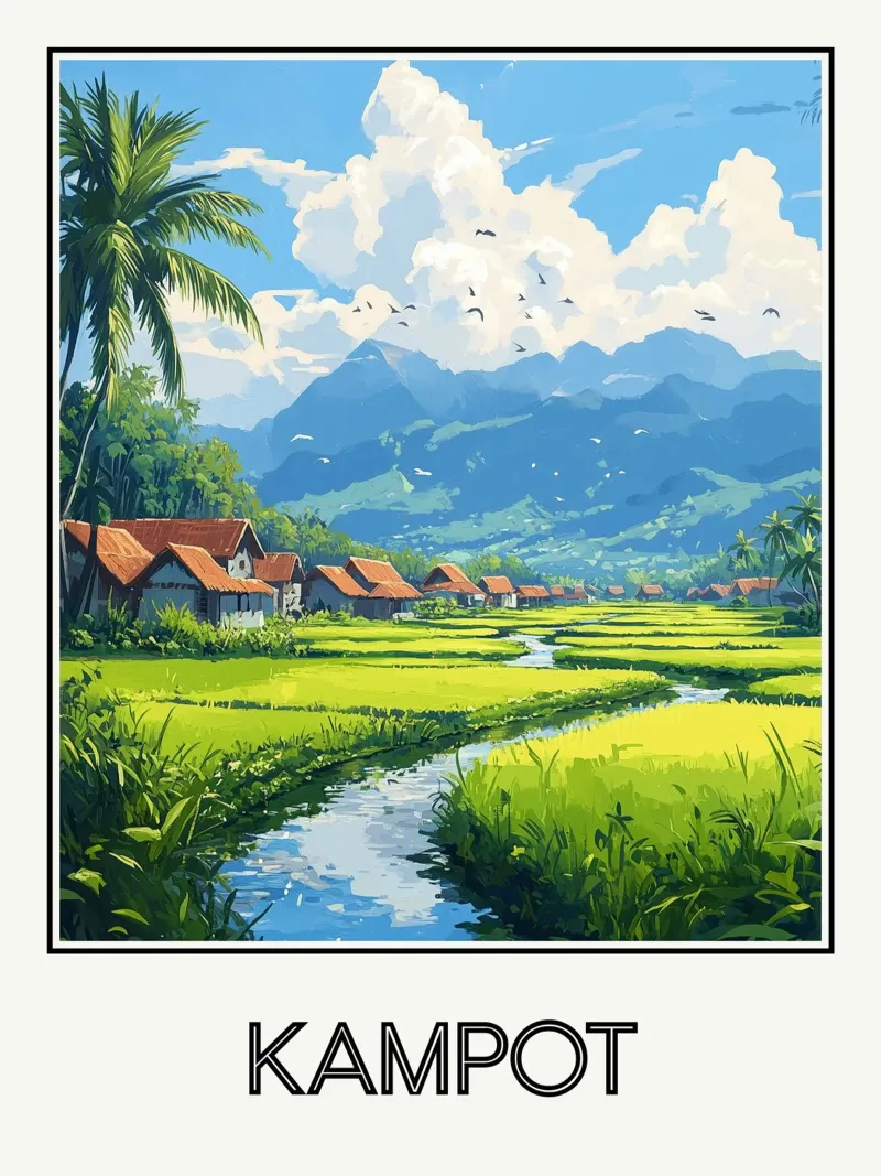 Kampot poster con telaio in plastica da Frame the World