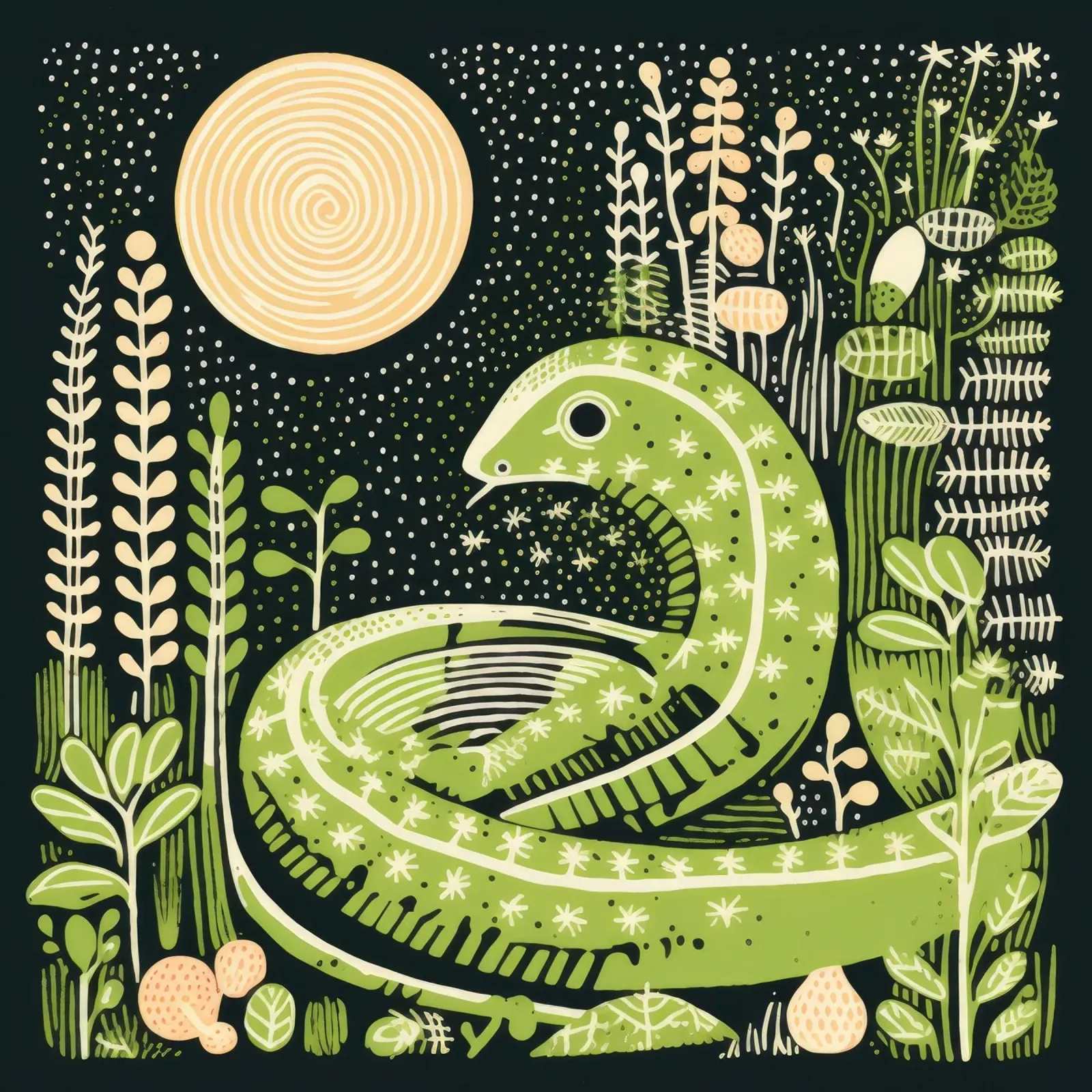 Lombriz Verde 2 metacrilato de Minimal Animal Art