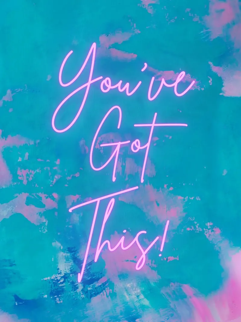 'You've Got This!' Colorful Abstract Print canvas by FABOArt