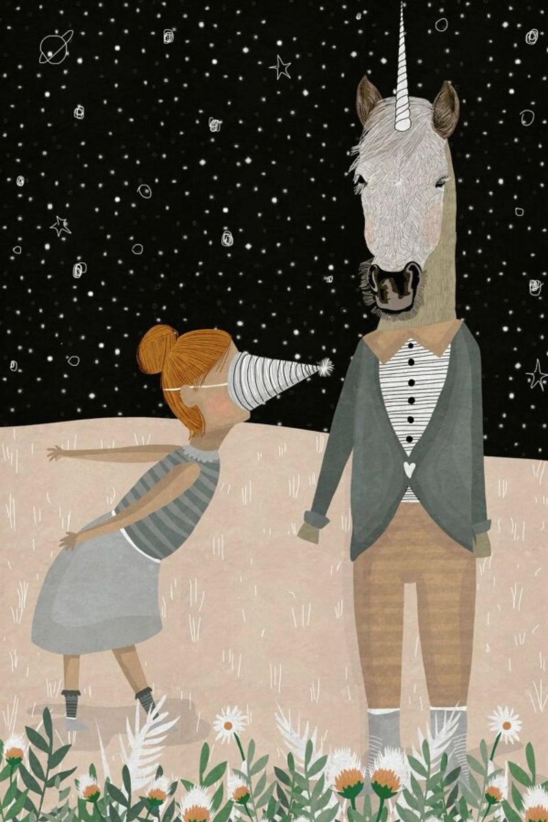 Unicorn Party poster by Amalia Restrepo