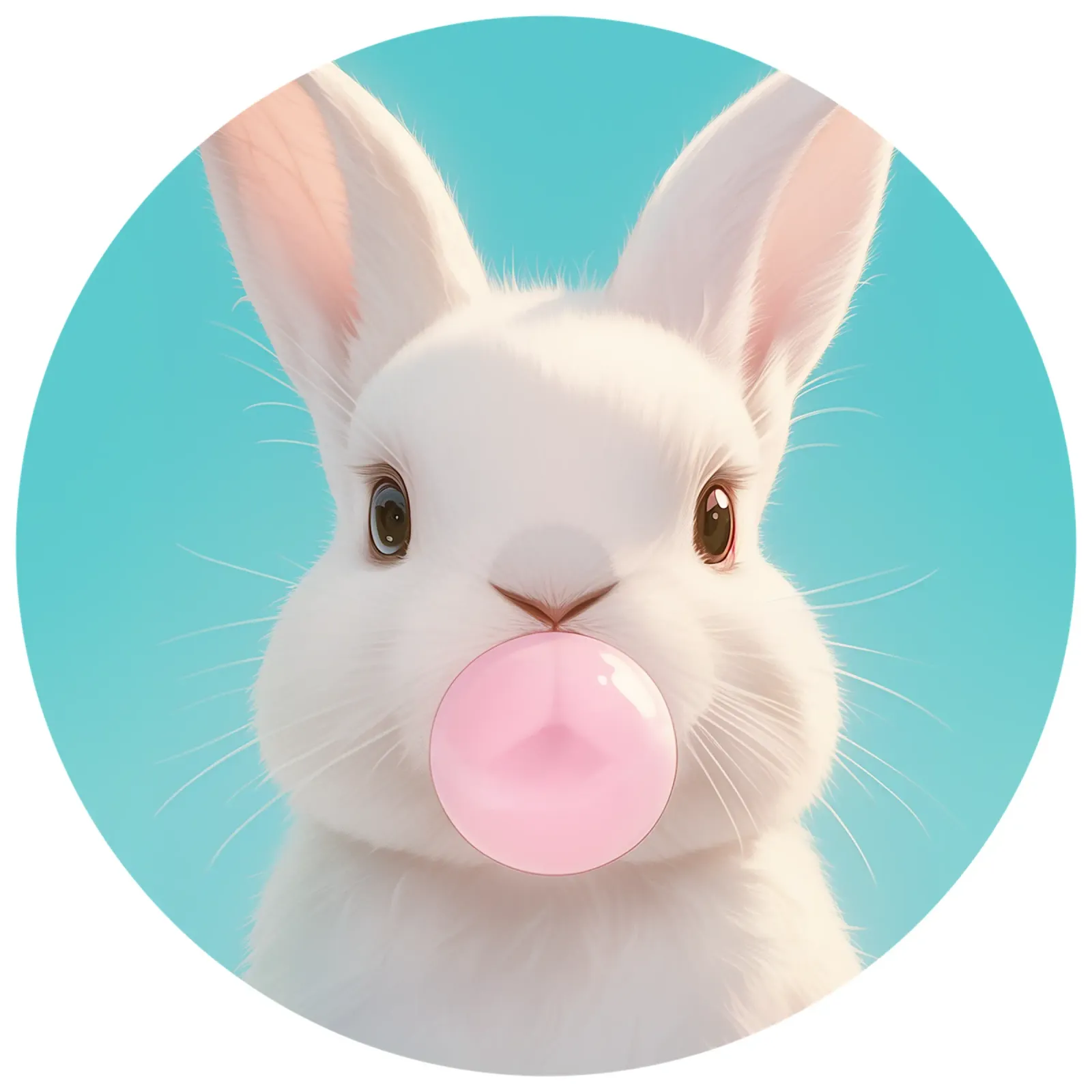 Paul Bubblegum Hase Print canvas met Baklijst van Carinaprint