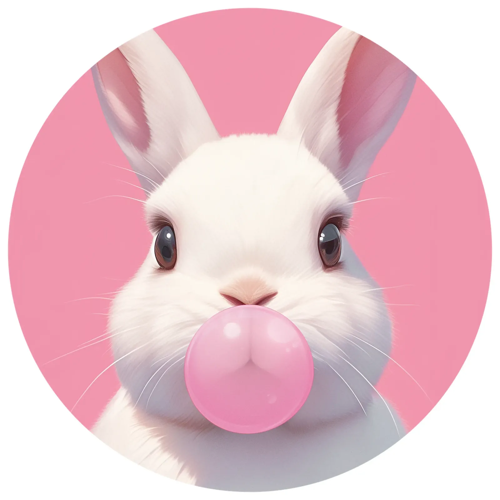 Ella Bubblegum Hase Print canvas met Baklijst van Carinaprint