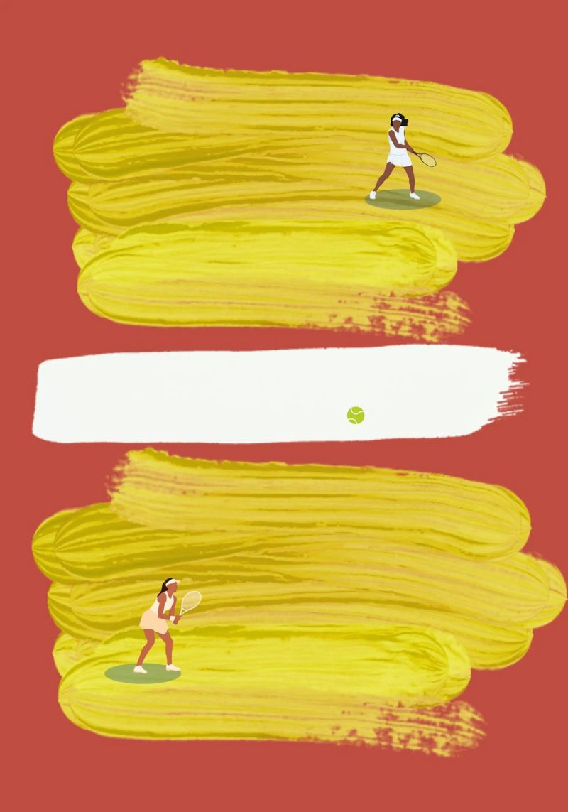 two tennis players poster by ramosashop
