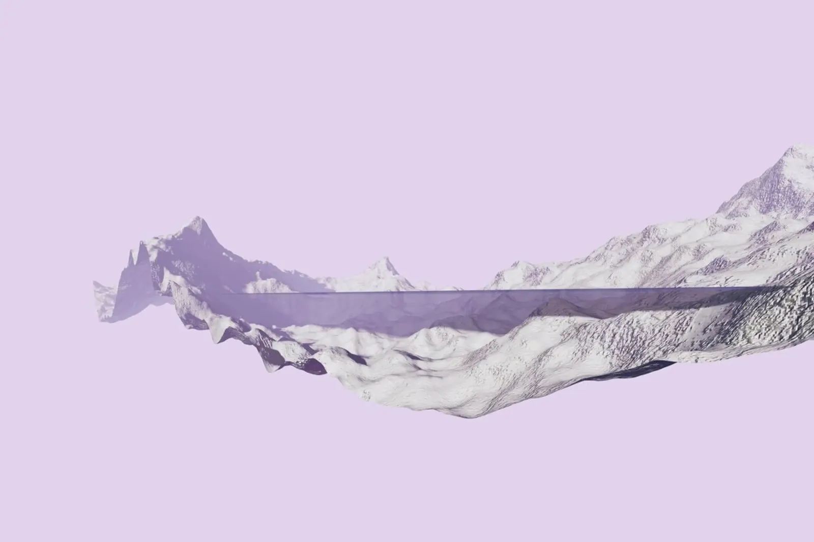 Mountains 2 poster con telaio in alluminio da Julian Wolkenstein