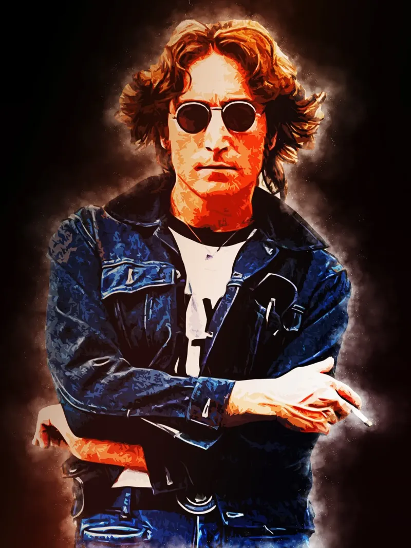 Stile di John Lennon poster da neonartroom