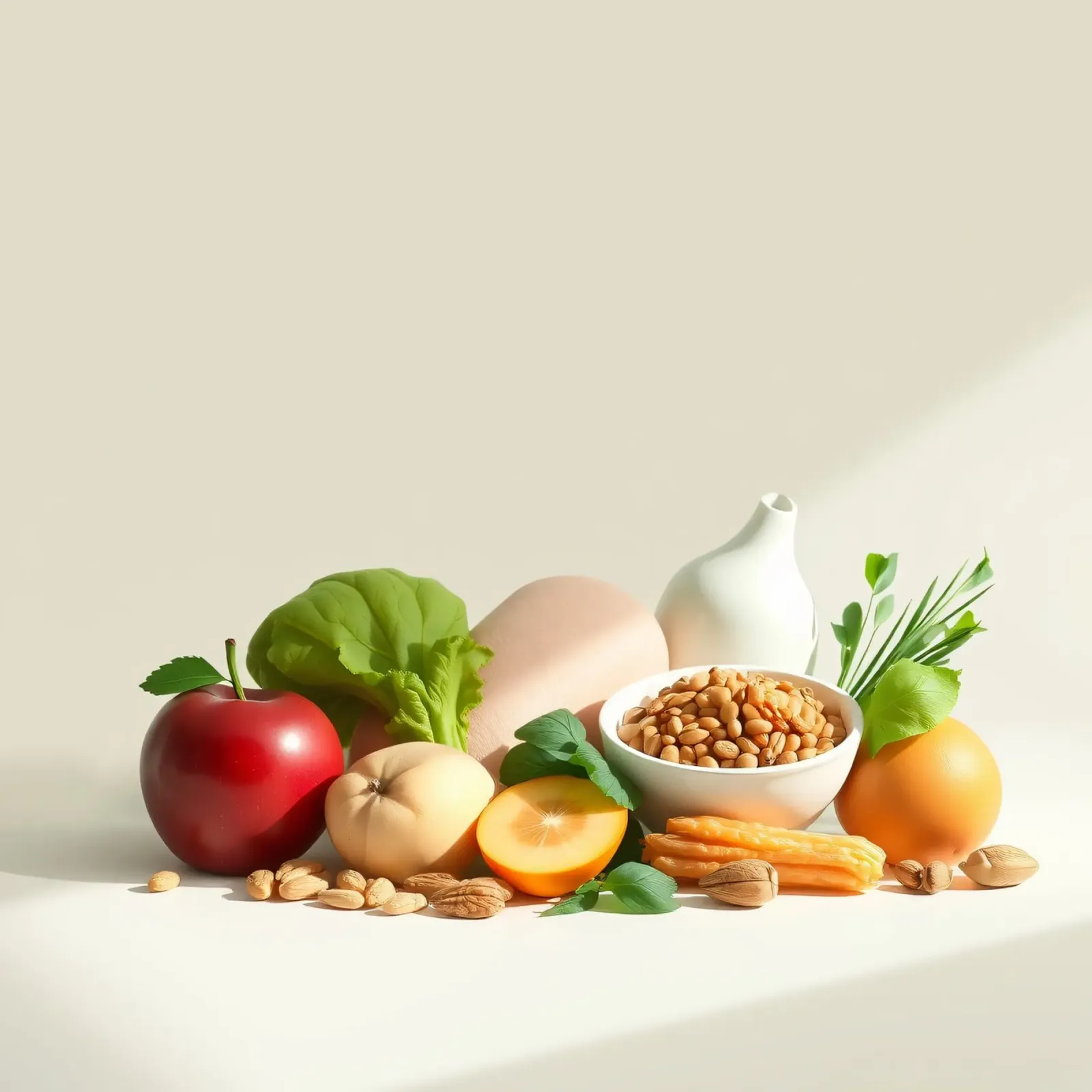 Una vivace composizione di frutta, verdura e noci fresche pellicola backlit da DesignDoodle